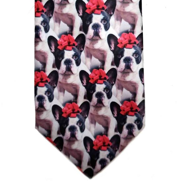 Ho Ho Ho Christmas Holiday Tie French Bulldog - Picture 2 of 2
